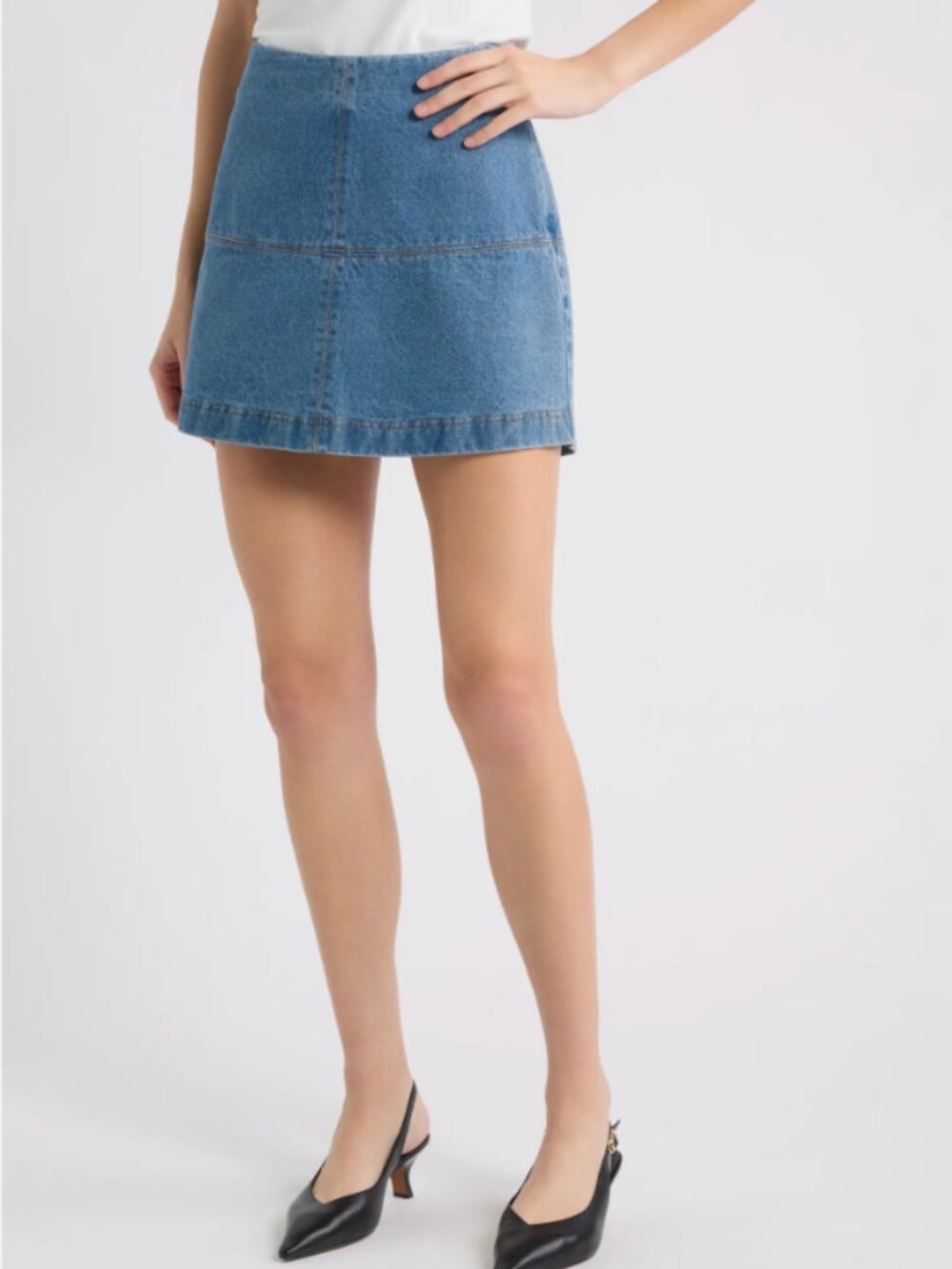 a.ren Adelin Denim Skirt